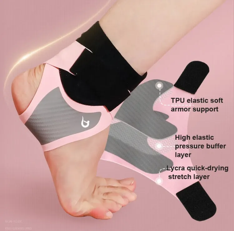 1 Pair Carbon Soft Armor Sports Ankle Protectors For Men and Women, Specification: M (Pink)