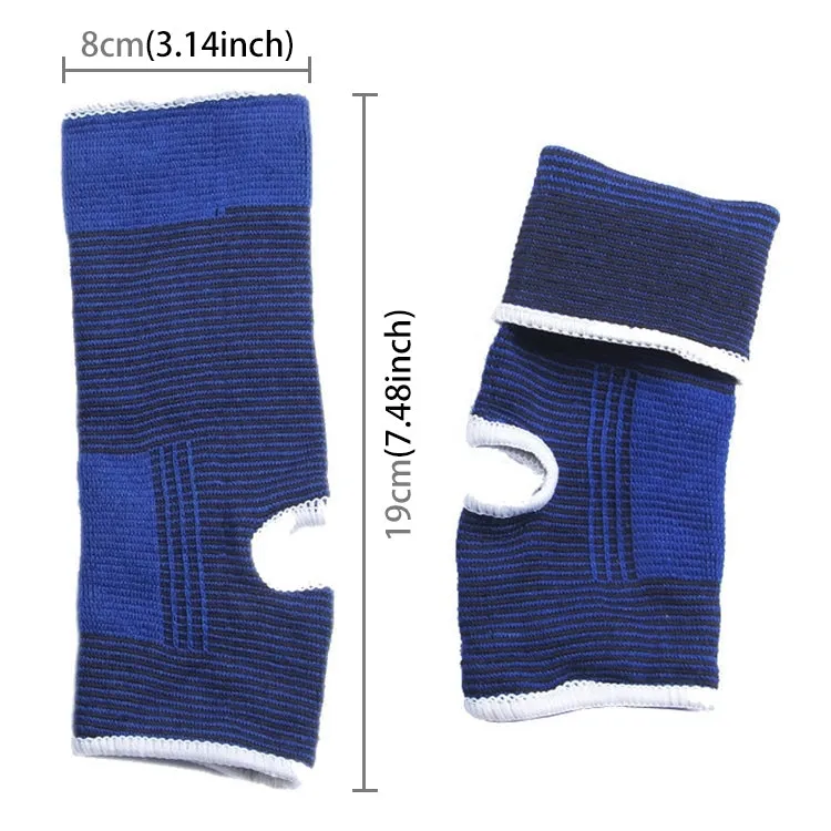 2 PCS Elastic Sports Ankle Support Guards, Size: 19 x 8cm (Royal Blue)