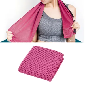 2 PCS Microfiber Fabric Gym Sports Towel Enduring Ice Towel, Size: 30*100cm(Magenta)