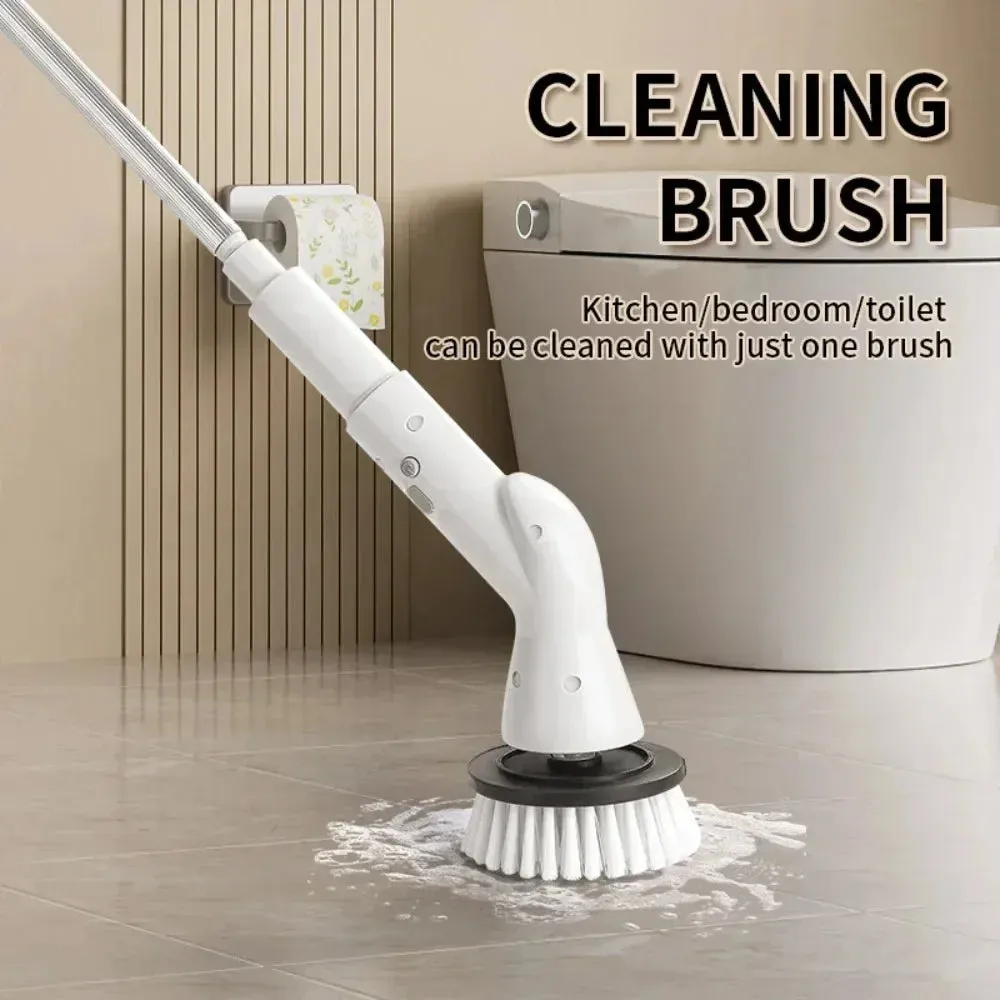 2000 MA 6-In-1 Electric Cleaning Brush Cordless Electric Rotary Cleaning Brush Shower Cleaning Brush Kitchen Bathroom