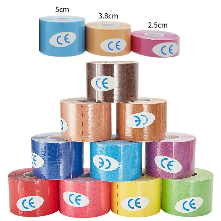 3 PCS Muscle Tape Physiotherapy Sports Tape Basketball Knee Bandage, Size: 3.8cm x 5m(Red)