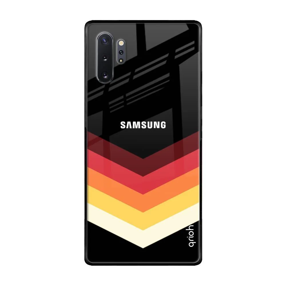 Abstract Arrow Pattern Glass Case For Samsung Galaxy Note 10 Plus