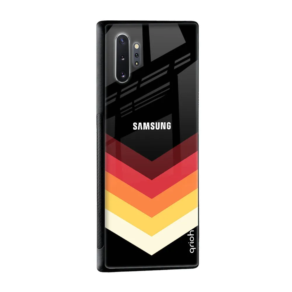 Abstract Arrow Pattern Glass Case For Samsung Galaxy Note 10 Plus