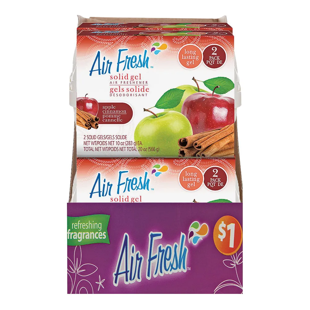 Air Fresh 9572 Air Freshener Gel, 5 oz, Apple Cinnamon