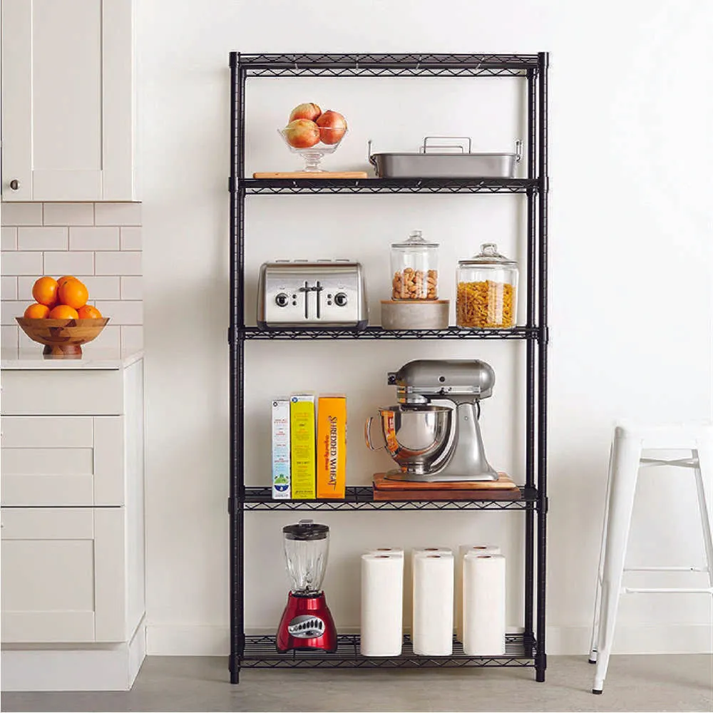 Ava 5 Tier Adjustable Metal Shelving Rack