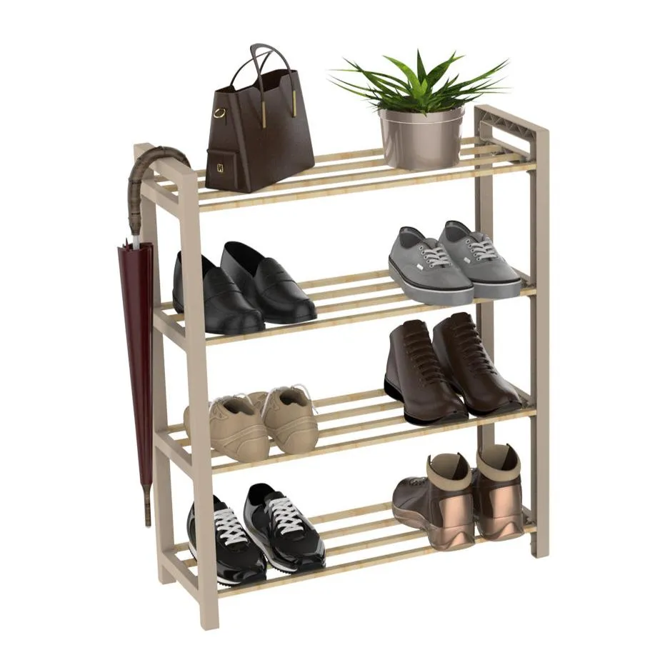 Brix Shoe Rack 4 Layer 69cm Beige