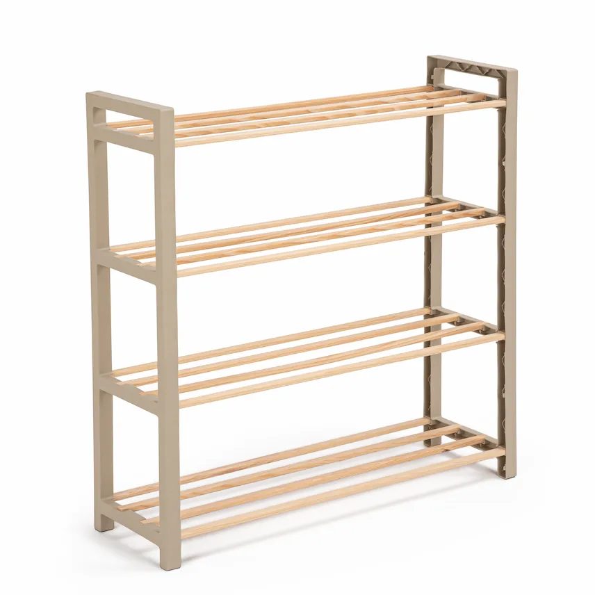 Brix Shoe Rack 4 Layer 69cm Beige