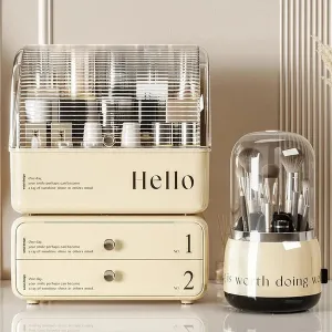 Cosmetic Organizer with Brushes Holder