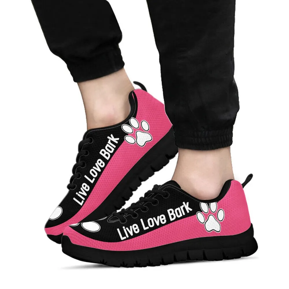 Custom Name Dog Sneaker, Dog Live Love Bark Sneakers, Best Running Shoes