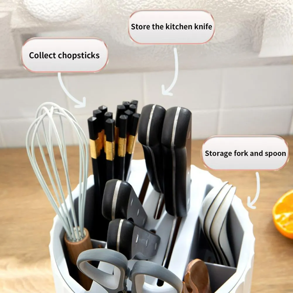 Easy Storage Cylinder Kitchen Silverware Holder