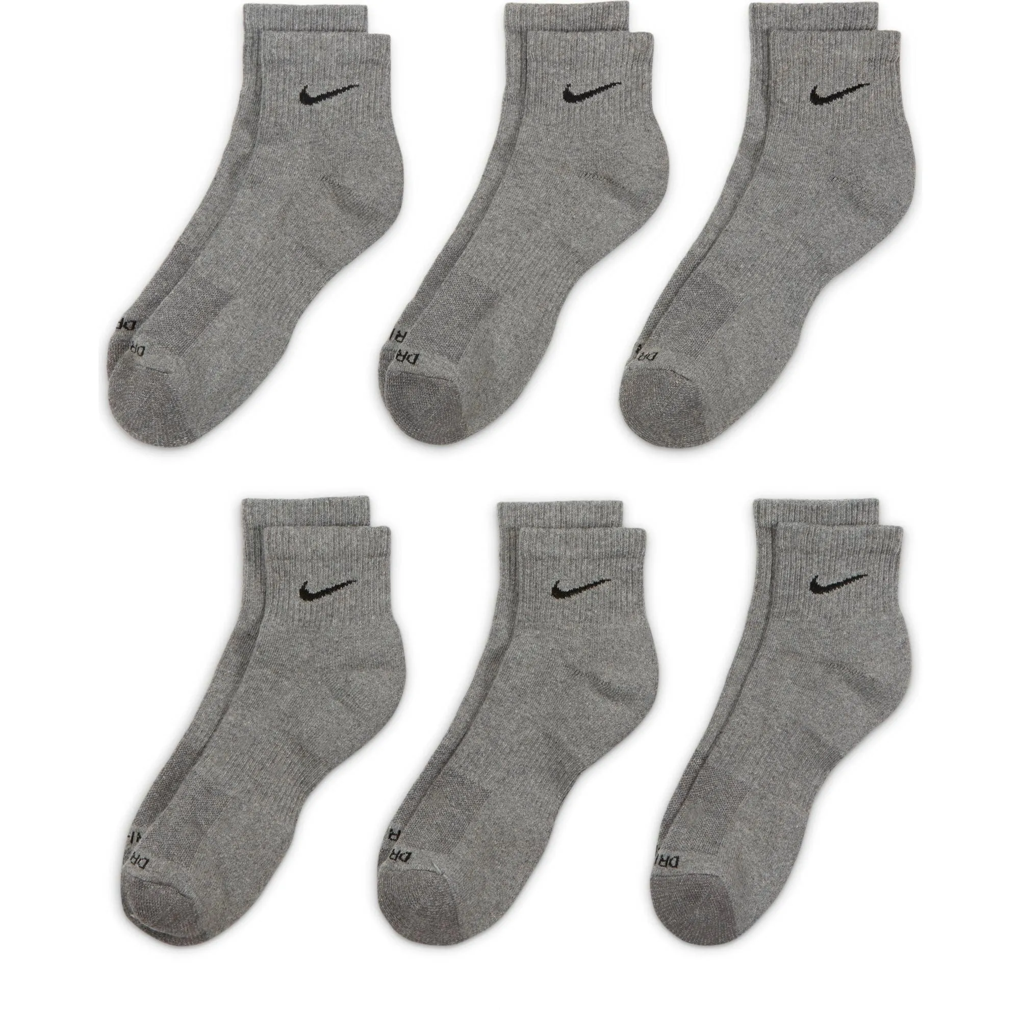 Everyday Plus Cushioned Quarter Socks (6 Pairs)