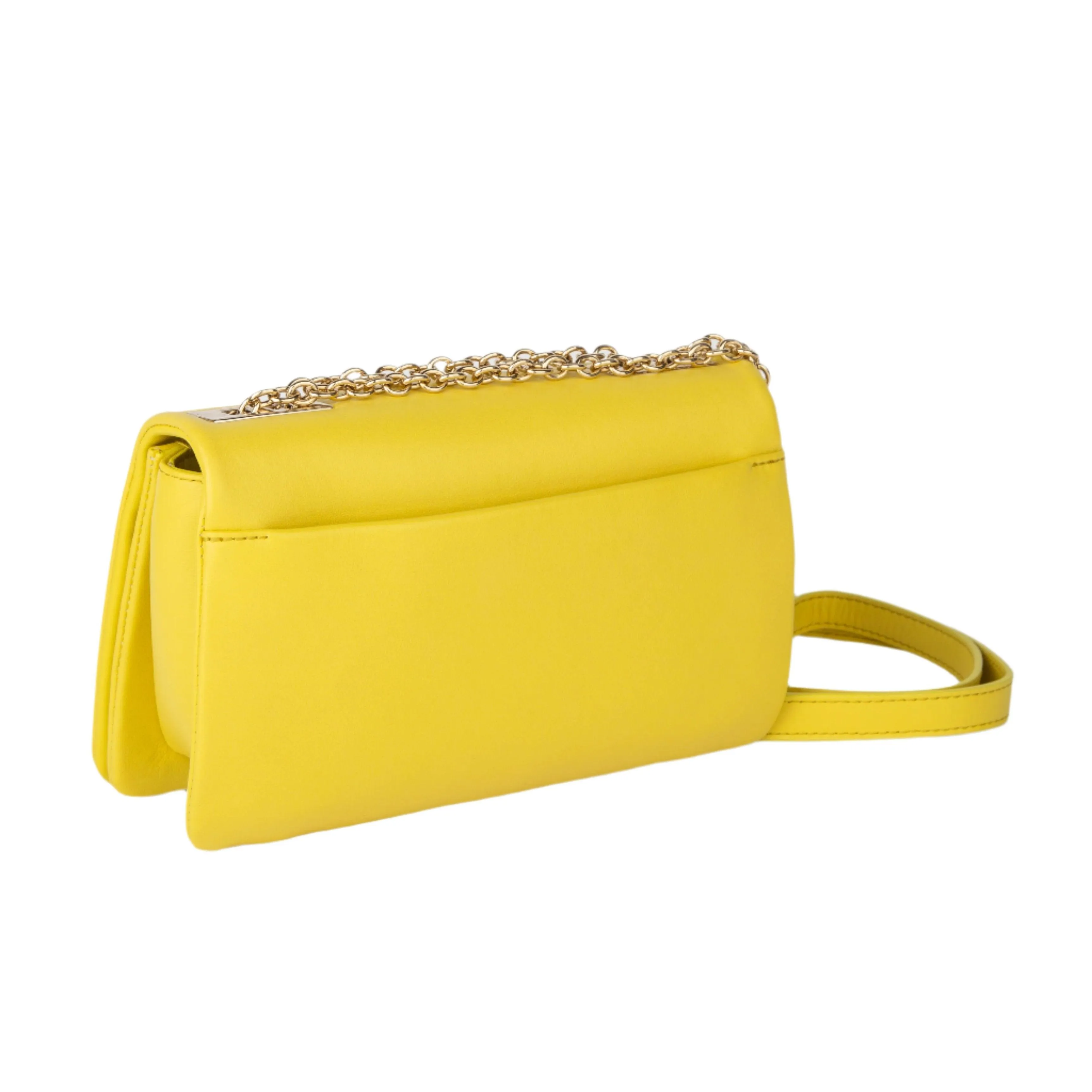 Furla Lulu Mini Crossbody - Vitello Cloud Uni Canary Light Gold