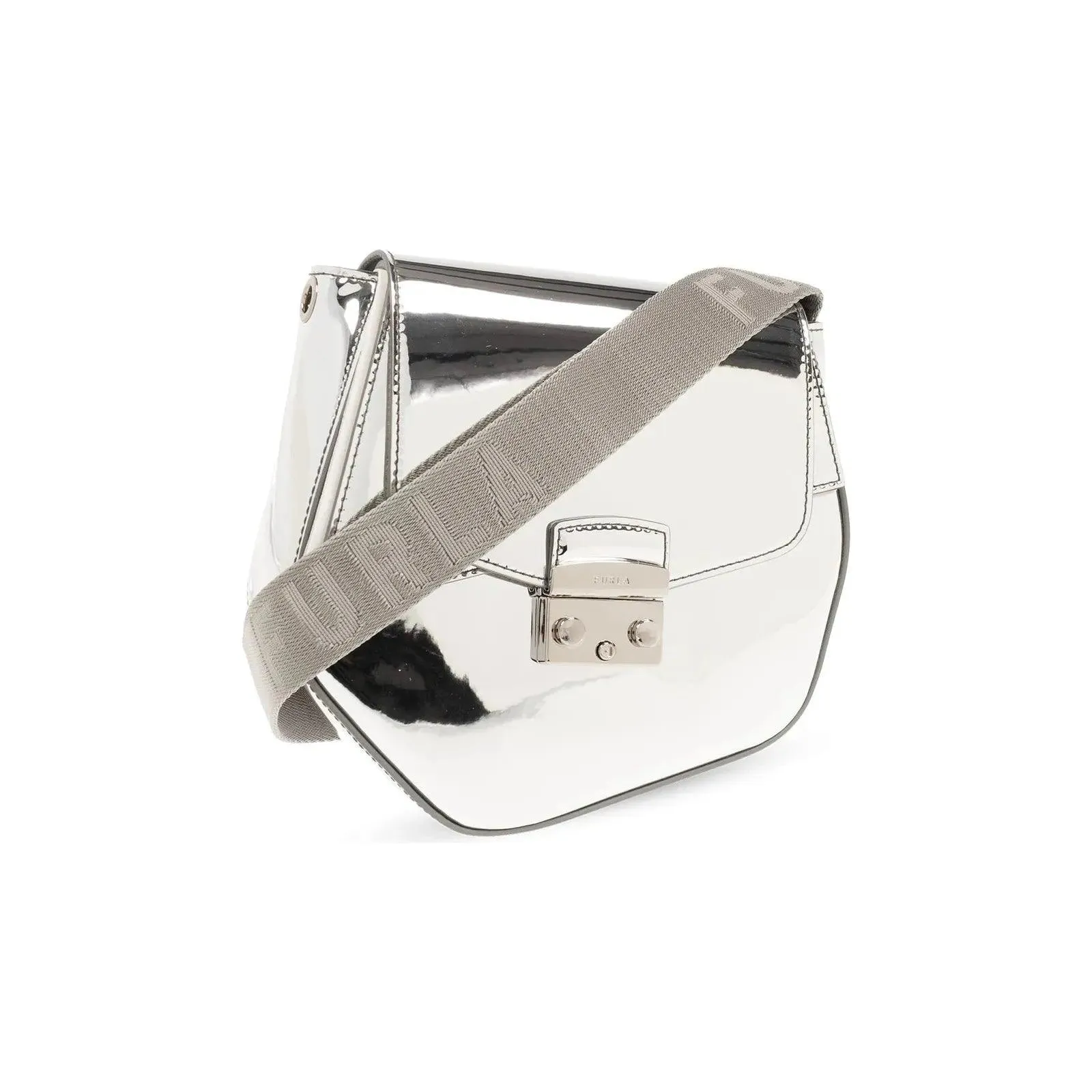 Furla Mini Metropolis Crossbody - Silver