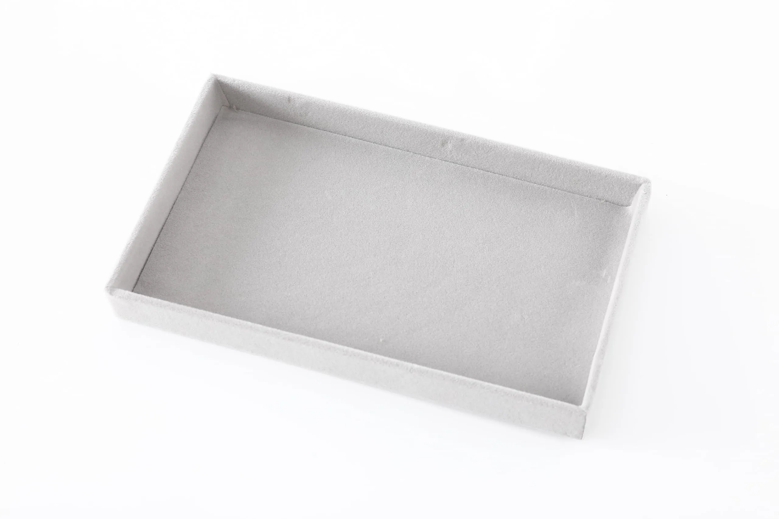 Kuber Industries 20 Pieces Velvet Jewelry Trays Organizer | Jewelry Storage Box | Jewelry Organizer | Showcase Holder Dresser Organizer for Earring Necklace Bracelet Ring | Pack of 5 |YBL4-02 | Grey