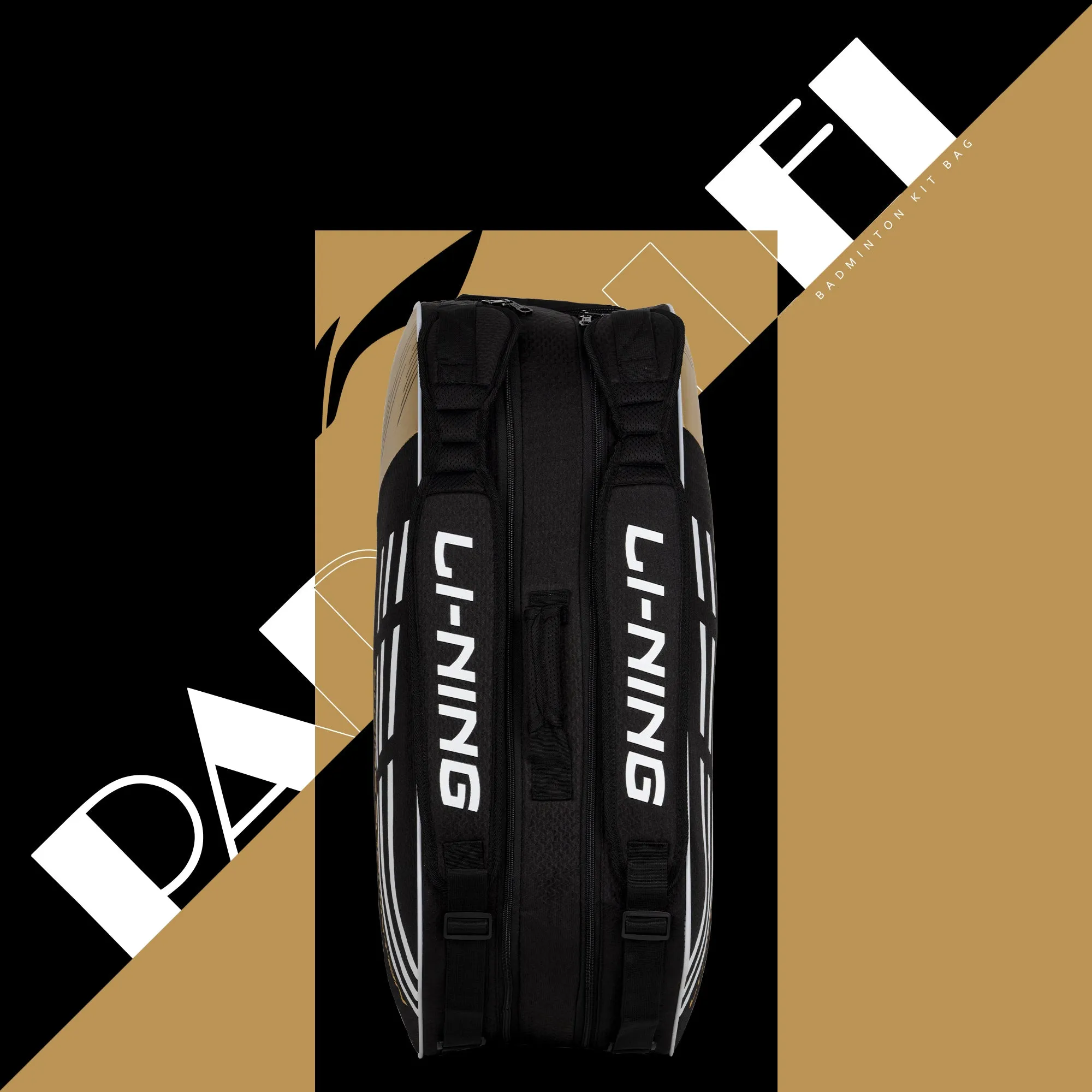 Li-Ning Parallel Kit Bag (Black / Gold) (Size - M/50 L)