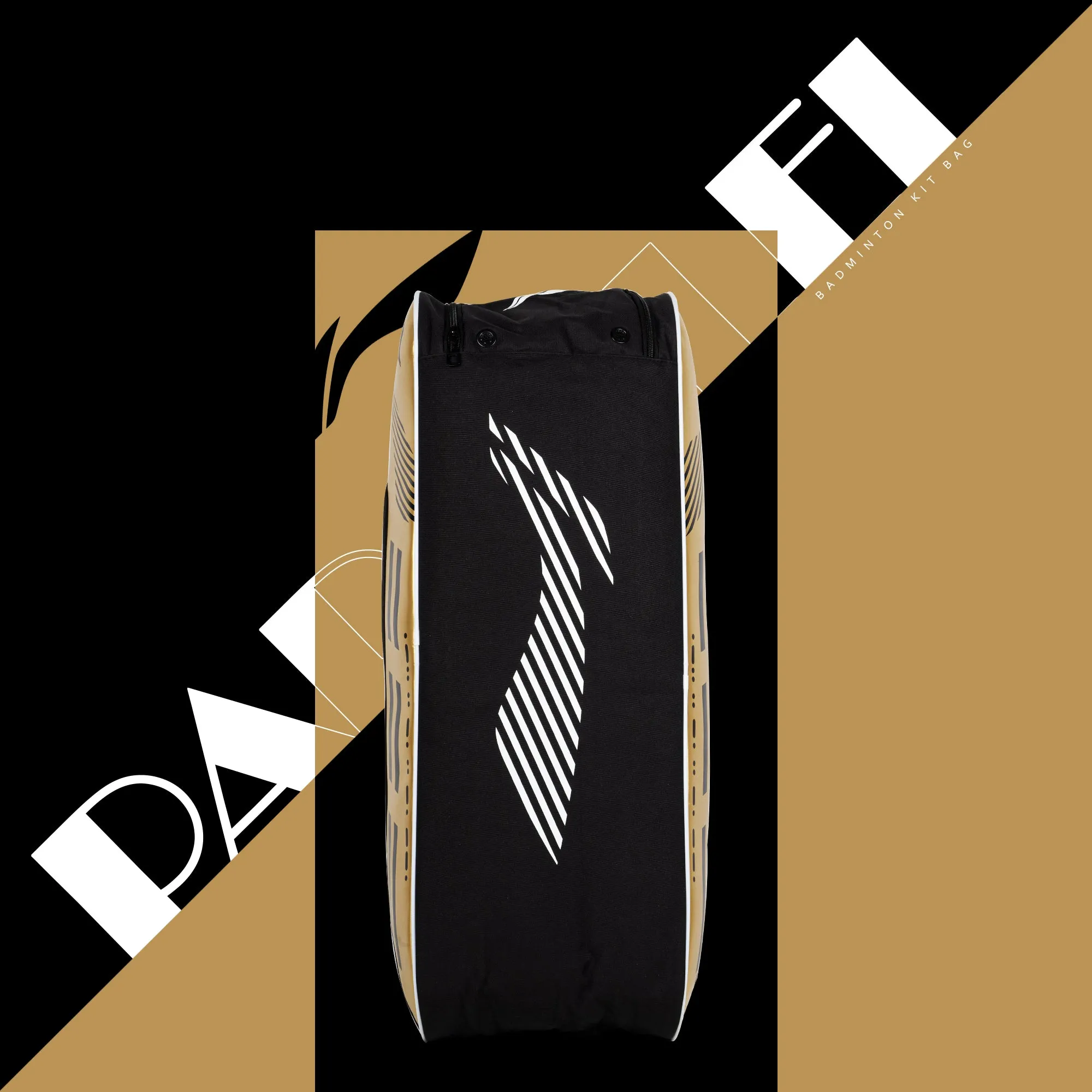 Li-Ning Parallel Kit Bag (Black / Gold) (Size - M/50 L)