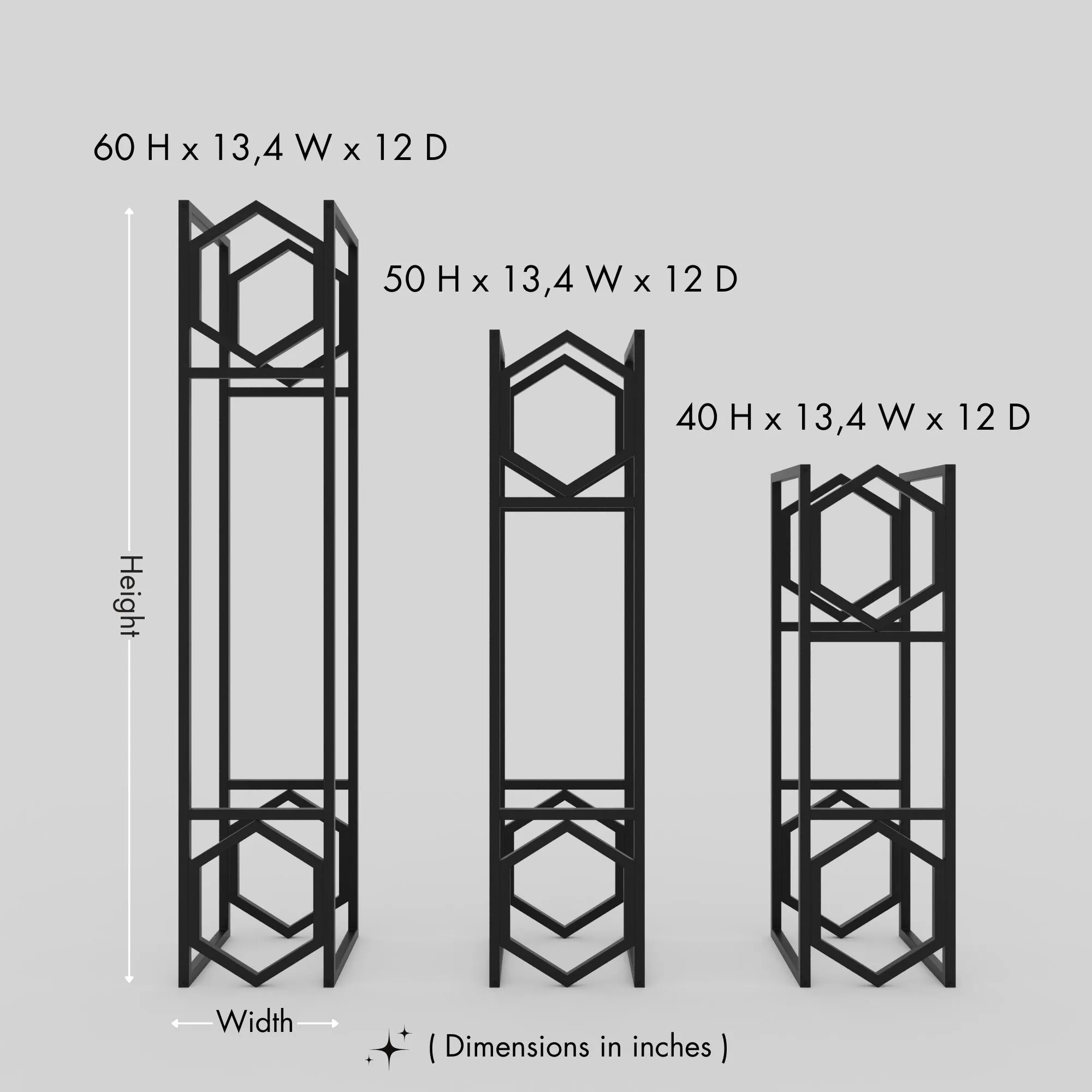 Modern Hexagonal Metal Log Storage