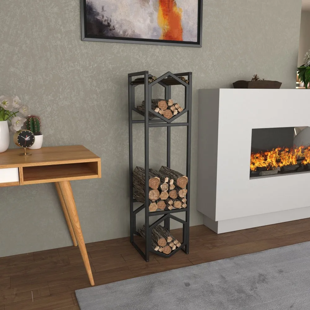 Modern Hexagonal Metal Log Storage