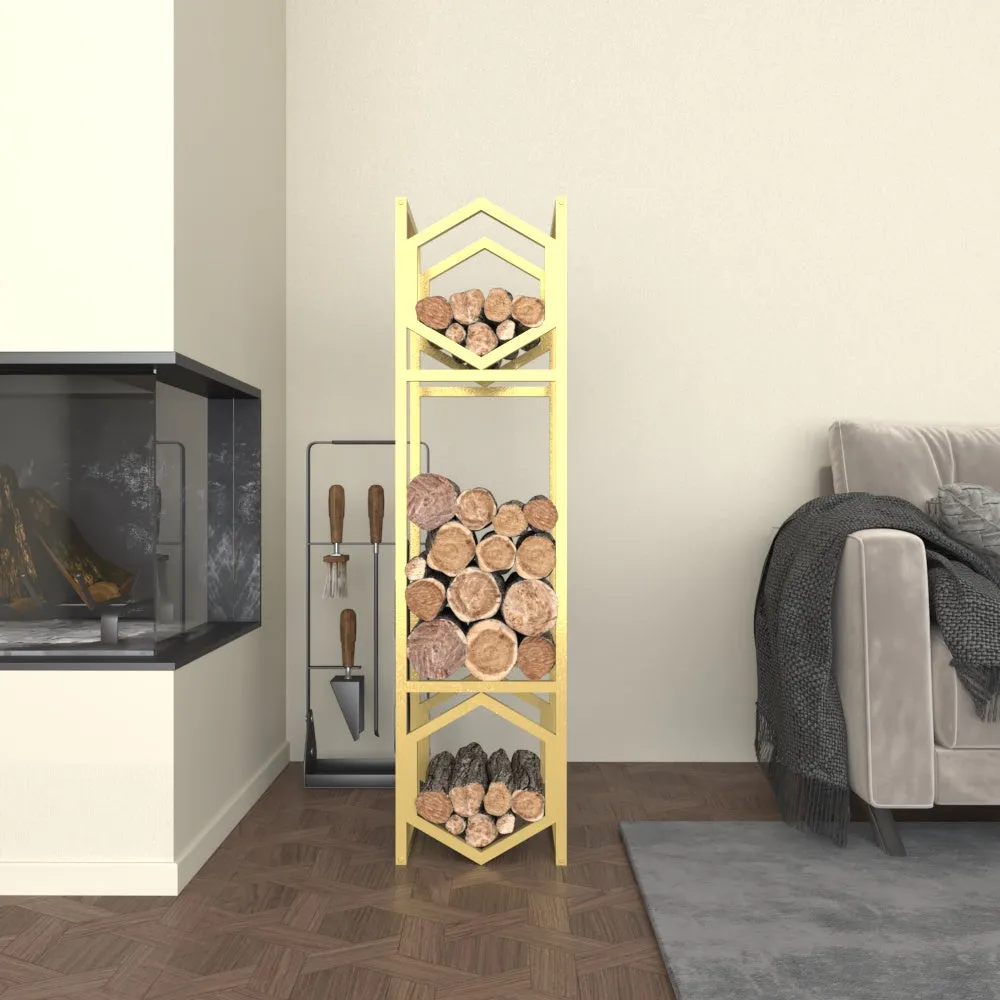 Modern Hexagonal Metal Log Storage