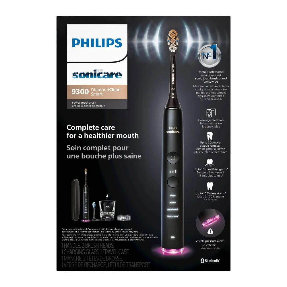 New - Philips Sonicare DiamondClean Smart 9300 Rechargeable Electric Toothbrush - HX9903/15 - Black