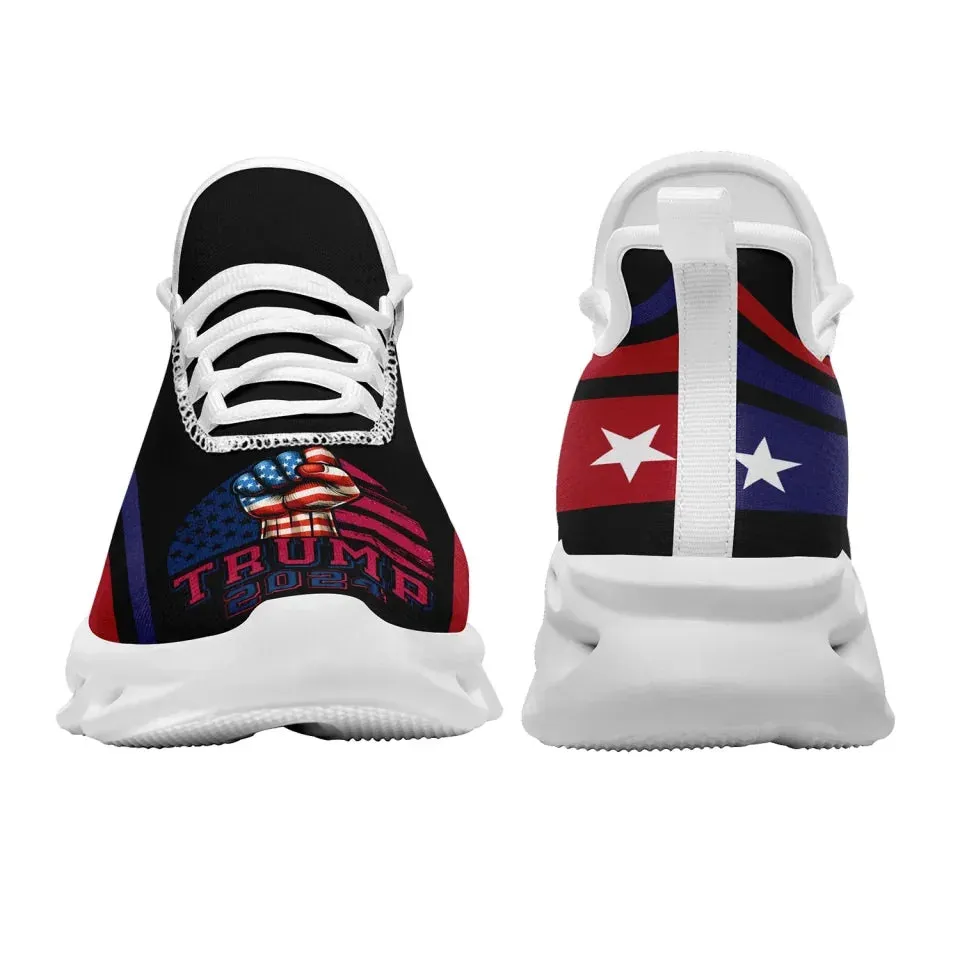 Personalized Trump Collection  Sneakers Custom Star and Flag Shoes, Patriotic Shoes