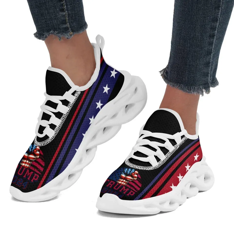 Personalized Trump Collection  Sneakers Custom Star and Flag Shoes, Patriotic Shoes