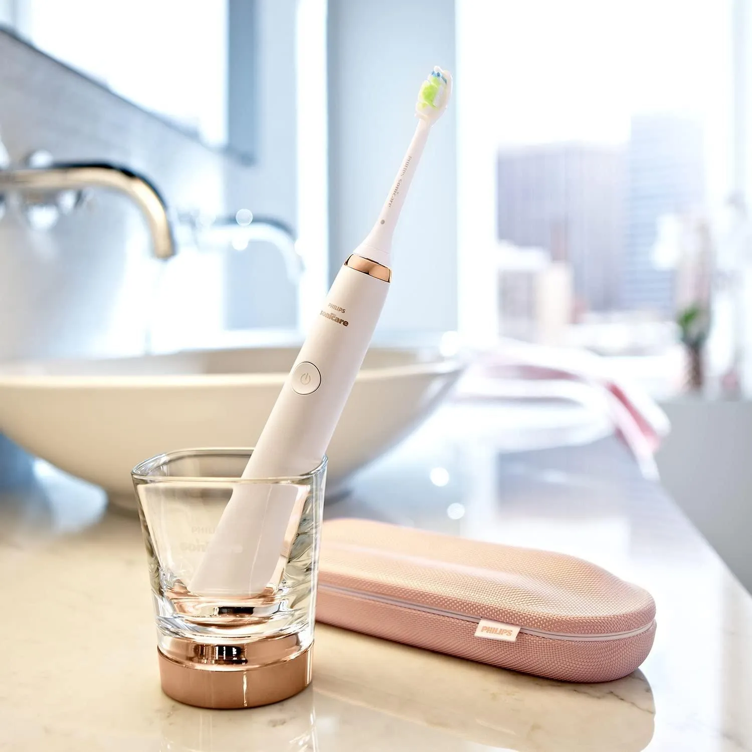 Philips Sonicare Diamond Clean Sonic Electric Toothbrush, HX9312/04, Rose Gold