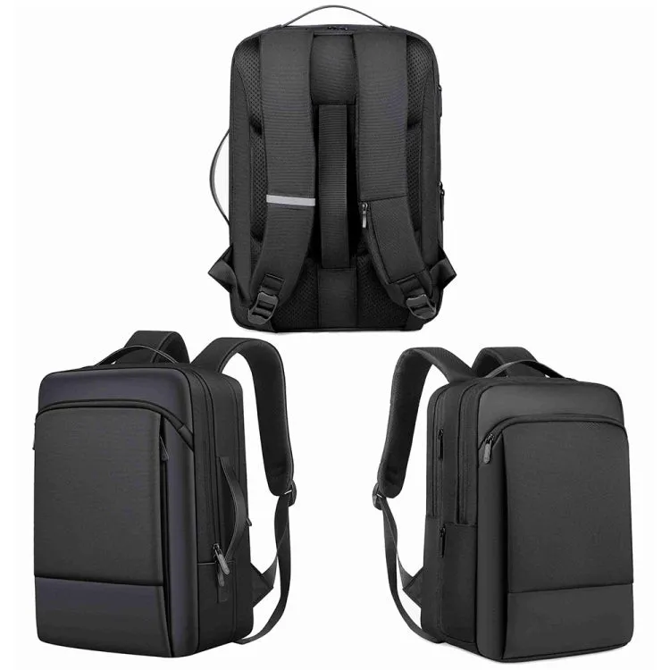 PV01 Multifunctional Men Backpack Portable Large Capacity Backpack Computer Bag(Black)