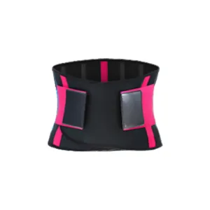 SBR Neoprene Sports Protective Gear Support Waist Protection Belt, Size:S(Rose Red)