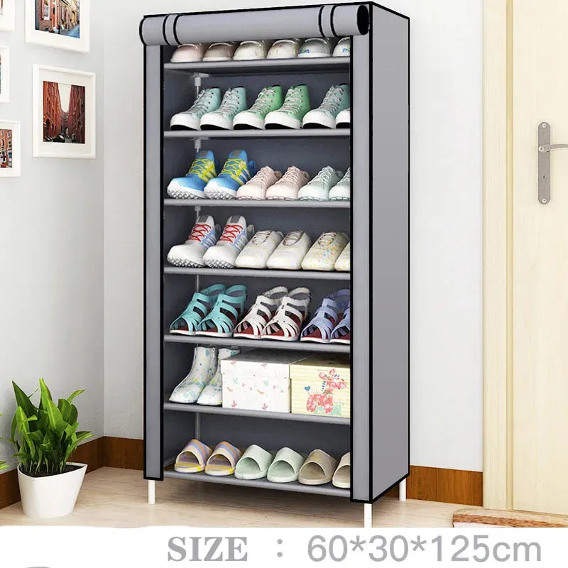 SINOTAO  -  8 Layers Dustproof Shoe Cabinet Simple Sneakers High Heels Storage Rack Bedroom Dormitory Shoe Rack Bag Debris Organizer