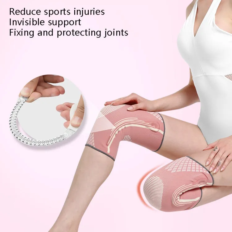 Sports Knee Pads Training Running Knee Thin Protective Cover, Specification: M(Sakura Powder)