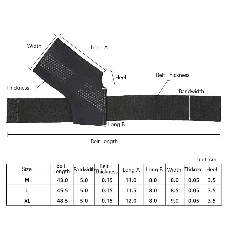 Thin Anti-Slip Dispensing Sports Compression Bandage Ankle Brace, Specification: XL(Black)