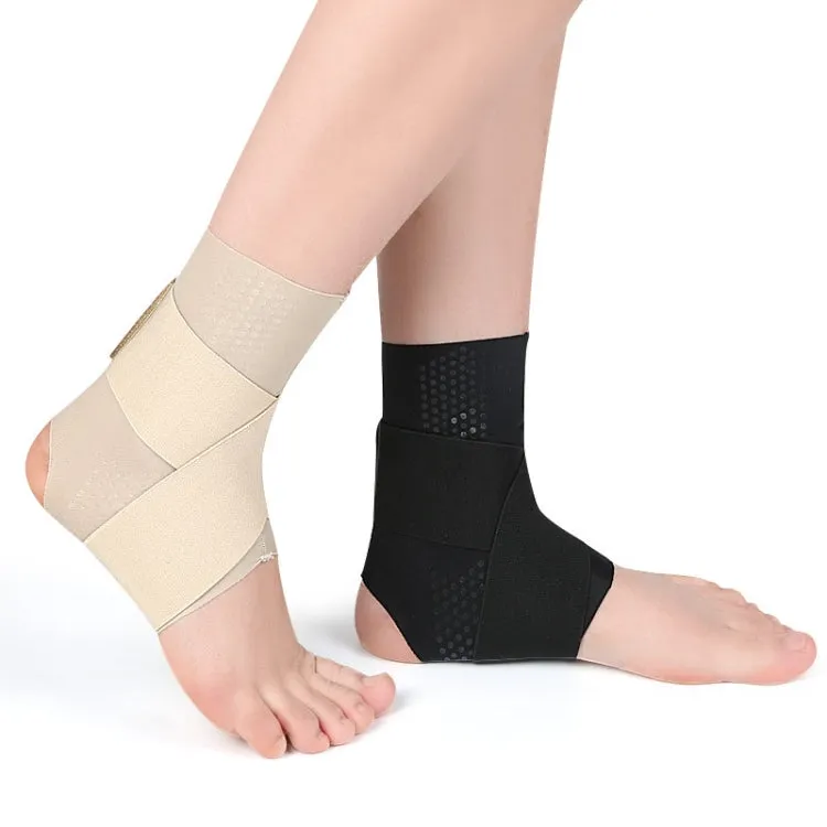 Thin Anti-Slip Dispensing Sports Compression Bandage Ankle Brace, Specification: XL(Black)