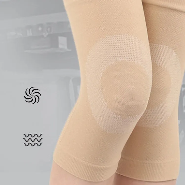 Thin Nylon Stockings Joint Warmth Sports Knee Pads, Specification: XL (Skin Color)