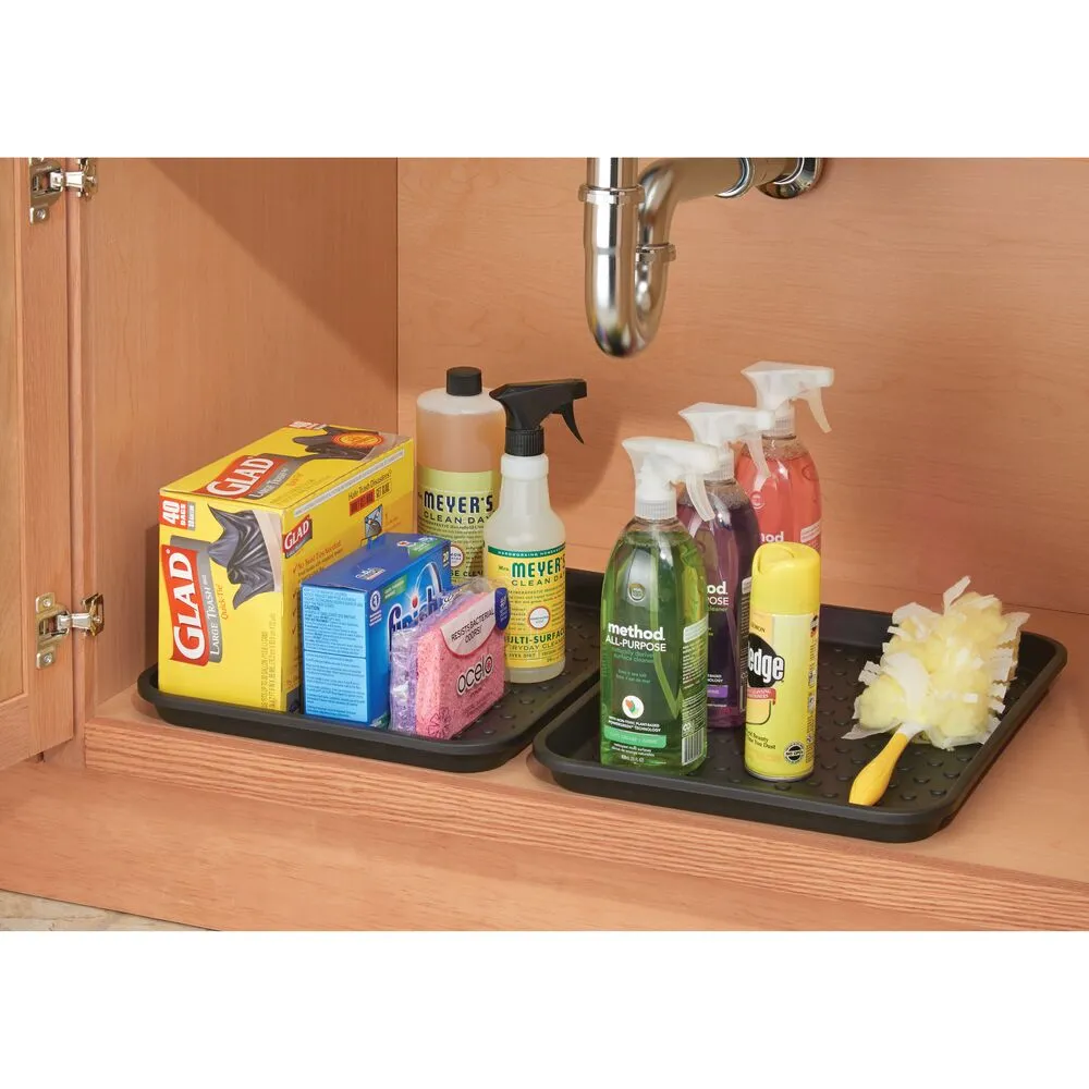 Under Sink Tray, Set of 2 Black