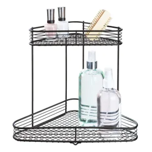 Vienna 2-Tier Corner Shelf Matte Black